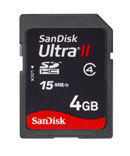 Sandisk 4GB Secure Digital Ultra II (SDSDH-004G-E11)